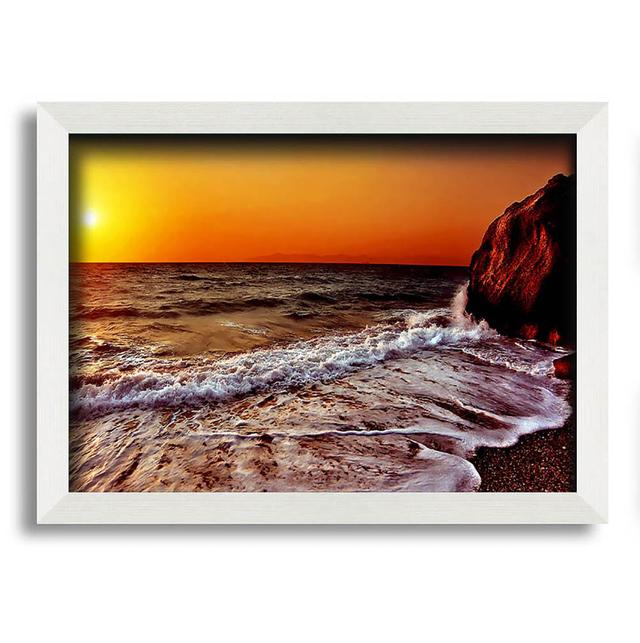 Swell Of The Ocean Sun Framed Print Wall Art Highland Dunes Size: 42cm H x 59.7cm W on Productcaster.