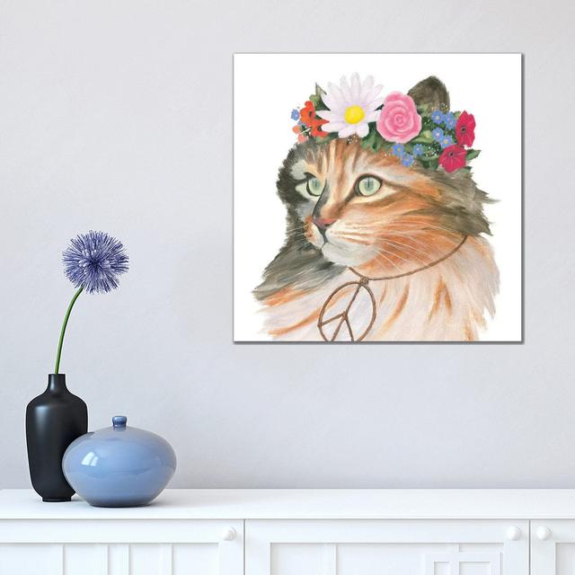 Cattitude I by Myles Sullivan - Floater Frame Graphic Art on Canvas Gracie Oaks Size: 45.72cm H x 45.72cm W x 1.91cm D, Format: Wrapped Canvas on Productcaster.