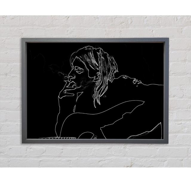 Kurt Cobain Exhale - Einzelner Bilderrahmen Kunstdrucke auf Leinwand Bright Star Größe: 84,1 cm H x 118,9 cm B x 3,3 cm T on Productcaster.