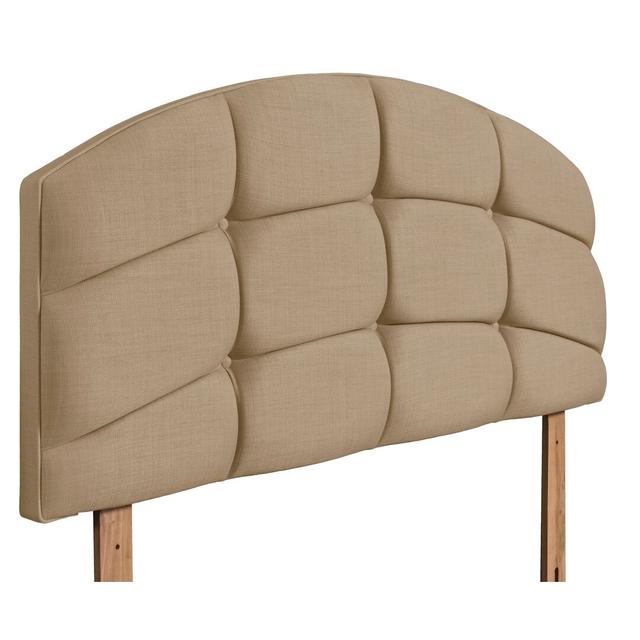 Barnesville Upholstered Headboard Brambly Cottage Size: Single (3') , Colour: Sand on Productcaster.