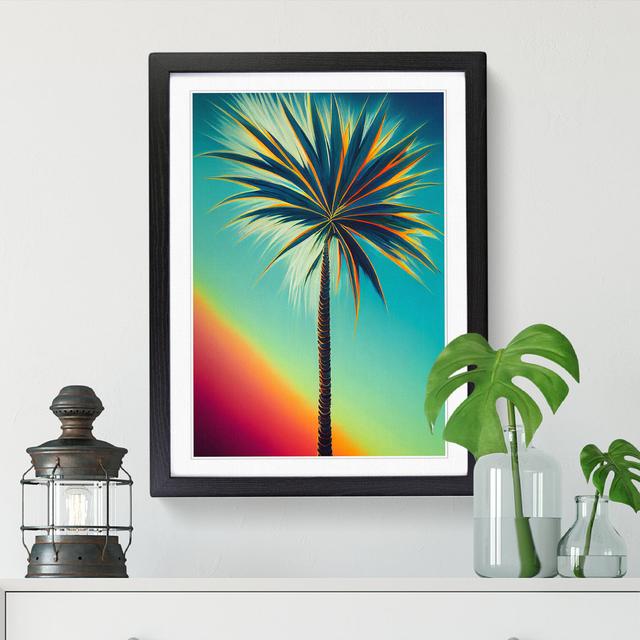 CAN-V0523-1693X Palm Tree Art Vol.2 - Wrapped Canvas Print 17 Stories Size: 34cm H x 25cm W x 2cm D, Frame Option: Oak on Productcaster.