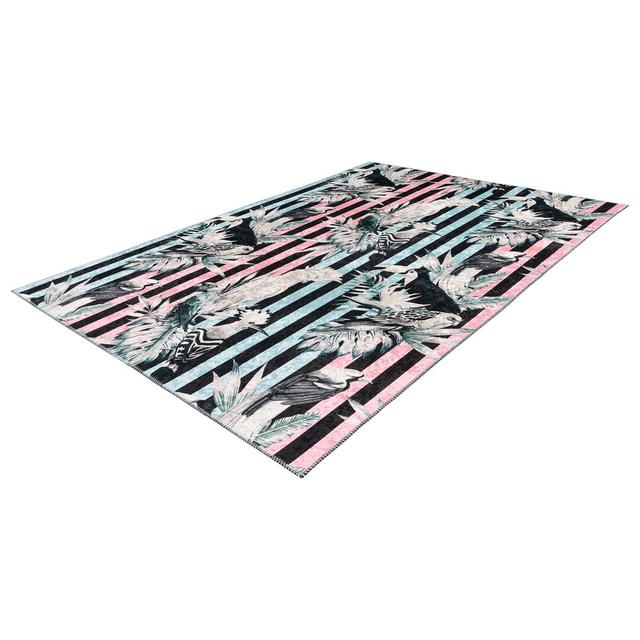 Genovese Striped Hand Woven Green/Pink Area Rug 17 Stories Rug Size: Rectangle 160 x 230cm on Productcaster.