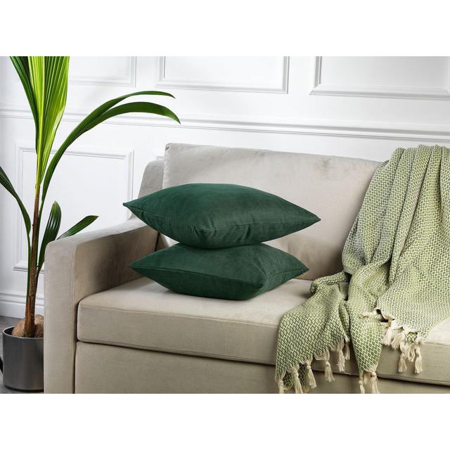 Indoor / Outdoor Square Scatter Cushion Cover Lilijan Home & Curtain Size: 60 x 60cm, Colour: Dark green on Productcaster.