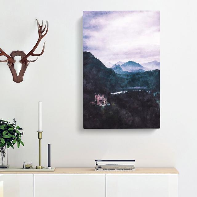 Hohenschwangau Castle - Wrapped Canvas Painting East Urban Home Size: 60cm H x 40cm W x 3cm D on Productcaster.