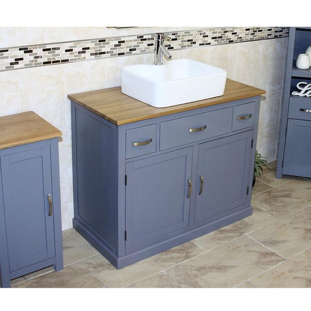 Rickey 1000mm Single Bathroom Vanity with Vessel Ceramic Basin August Grove on Productcaster.