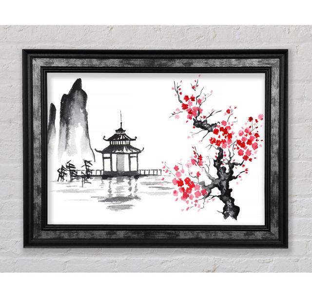 Cherry Blossom Monument - Single Picture Frame Art Prints Bright Star Size: 100cm H x 141.4cm W x 8cm D on Productcaster.