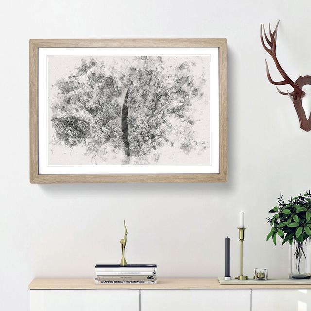 In a Winter Forest - Picture Frame Painting Print East Urban Home Size: 40cm H x 60cm W x 2cm D, Frame Option: Oak Framed on Productcaster.