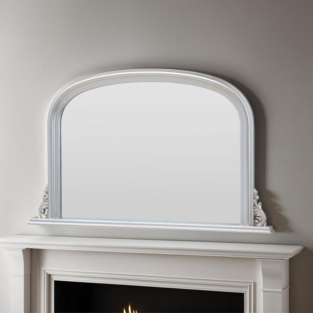 Overmantle Bainum Traditional Arched Mirror Rosalind Wheeler Finish: Silver on Productcaster.