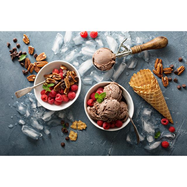 Chocolate Ice Cream by VeselovaElena - Wrapped Canvas Print Latitude Run Size: 51cm H x 76cm W on Productcaster.