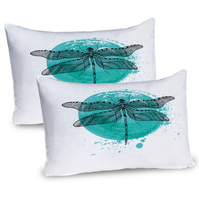 Detailed Line Art Insect Microfiber Sham (Set of 2) East Urban Home on Productcaster.