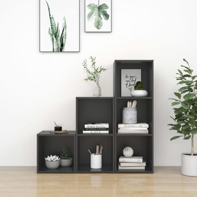 Gincho Bookcase 17 Stories Colour: Grey on Productcaster.