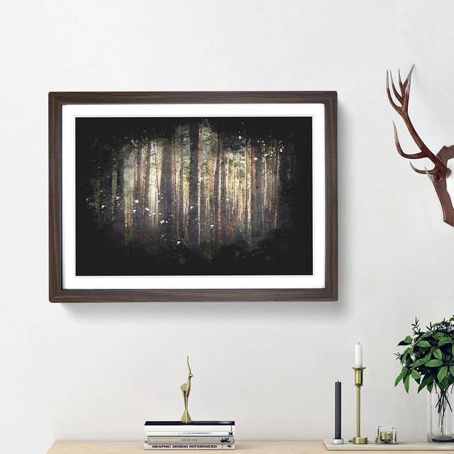 Pine Tree Forest in Spring - Picture Frame Graphic Art Print East Urban Home Frame Option: Walnut Framed, Size: 62cm H x 87cm W x 2cm D on Productcaster.