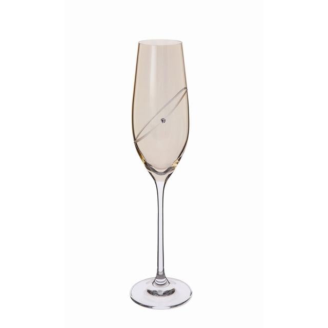 Dartington Crystal Glitz 210ml Crystal Champagne Flute Set (Set of 2) Dartington Crystal Colour: Gold on Productcaster.