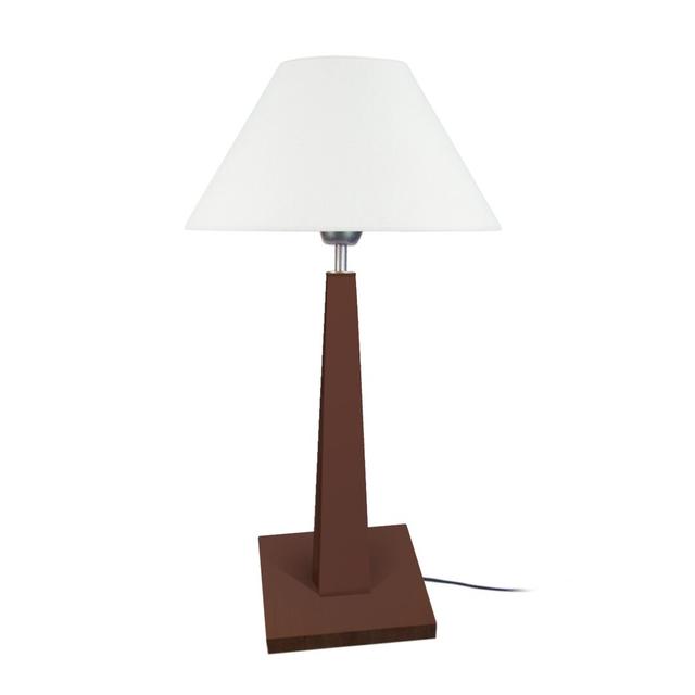 Orianne 54cm Table Lamp Ebern Designs Base Colour: Wengue, Shade Colour: White on Productcaster.