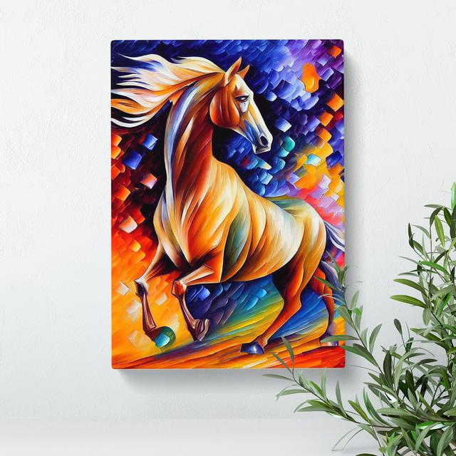 Horse Portrait No.1 - Wrapped Canvas Painting Natur Pur Size: 76cm H x 50cm W x 3cm D on Productcaster.