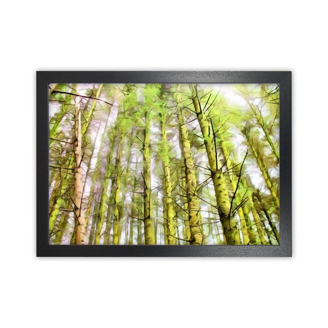 Woodland - Graphic Art on Canvas Union Rustic Frame Option: Black Framed, Size: 25cm H x 34cm W x 3cm D on Productcaster.