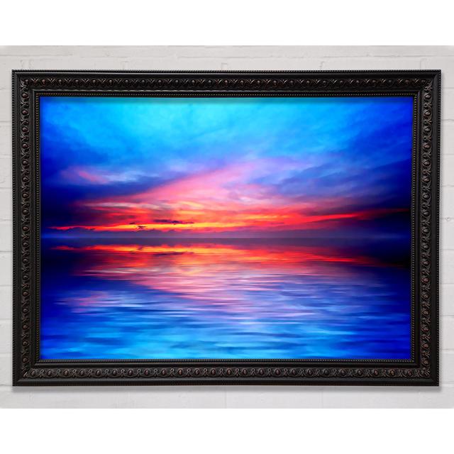 The Oceans Mirror Sky Framed Print Highland Dunes Size: 100cm H x 141.4cm W on Productcaster.