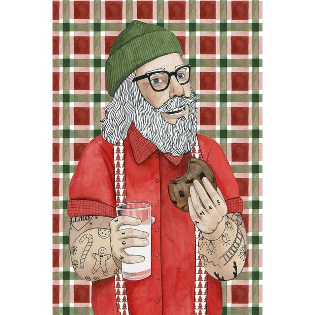 Hipster Santa I by Grace Popp - Wrapped Canvas Painting The Seasonal Aisle Size: 91cm H x 61cm W on Productcaster.