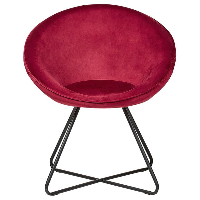 Dining Chair Velvet Abigaelle Fairmont Park Upholstery Colour: Black/Red on Productcaster.