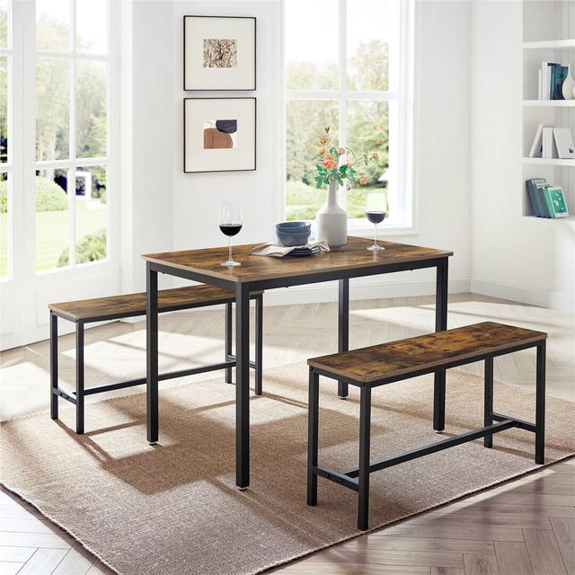 Franko Dining Set with 2 Benches Borough Wharf on Productcaster.