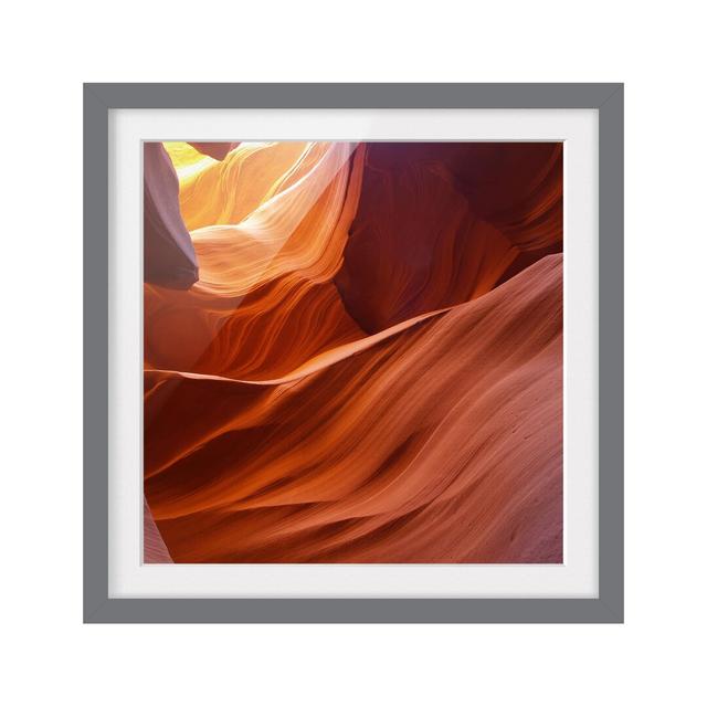 Inner Canyon - Picture Framed Photograph Print on Paper East Urban Home Frame Options: Matt grey, Size: 70cm H x 70cm W on Productcaster.