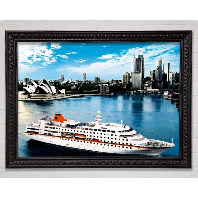 Sydney Harbour Cruise Liner - Print Longshore Tides Size: 29.7cm H x 42cm W x 3cm D on Productcaster.