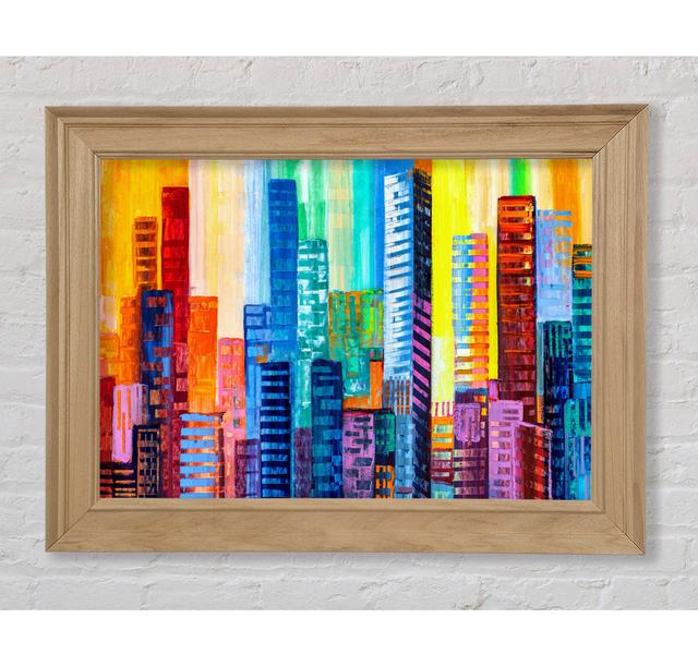 City Blocks Of Colour - Druck Bright Star Größe: 84,1 cm H x 142,2 cm B x 8 cm T on Productcaster.