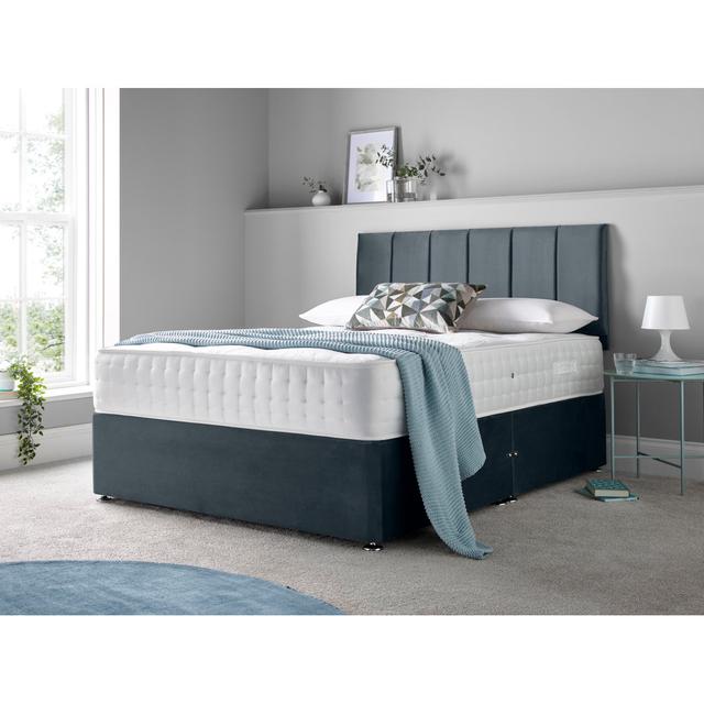 Magdaline Divan Bed Set 17 Stories Storage Type: Right Side Drawers, Colour: Steel, Size: Kingsize (5') on Productcaster.