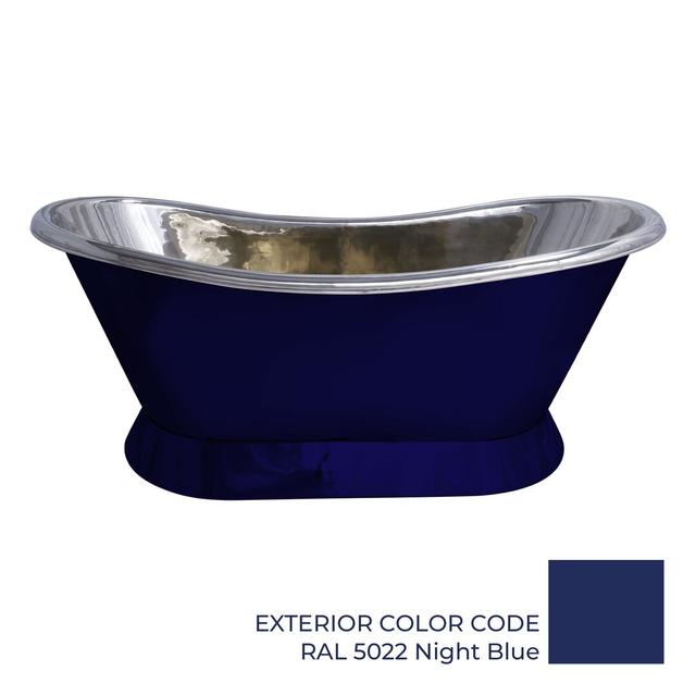 1680mm x 725mm Freestanding Soaking Copper Bathtub Coppersmith Creations Finish: Nickel on Productcaster.