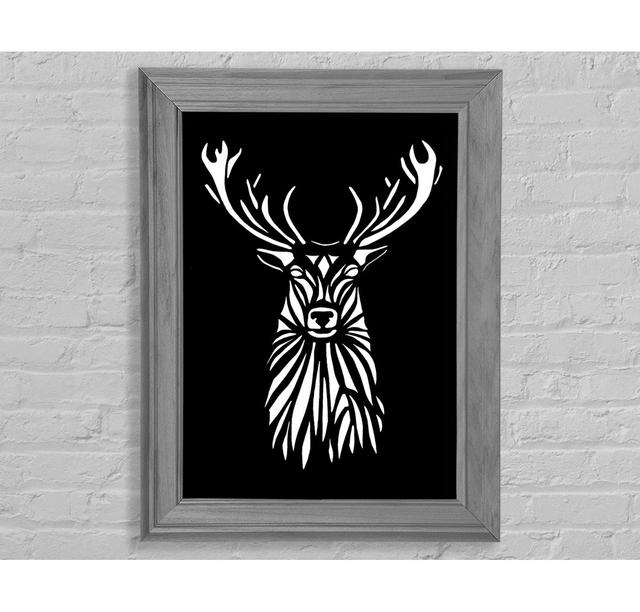 Stag Beauty Framed Print Union Rustic Format: Natural Framed Paper, Size: 29.7cm H x 42cm W x 8cm D on Productcaster.