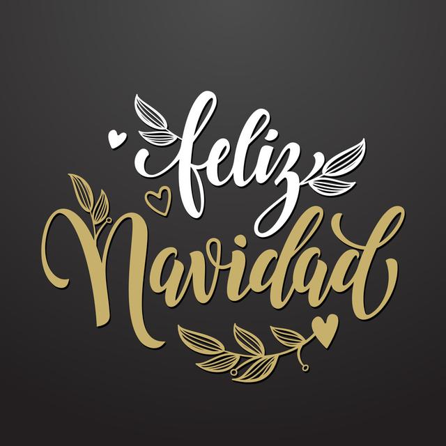 Feliz Navidad Spanish Merry Christmas Text Lettering Maturi Size: 30cm H x 30cm W x 3.8cm D on Productcaster.