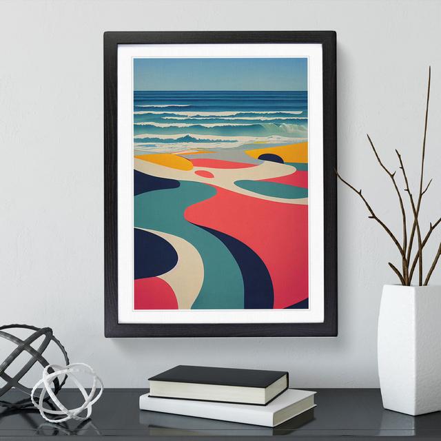 Beach Abstract No.6 - Picture Frame Graphic Art Metro Lane Frame Colour: Black Framed, Size: 34cm H x 25cm W x 2cm D on Productcaster.