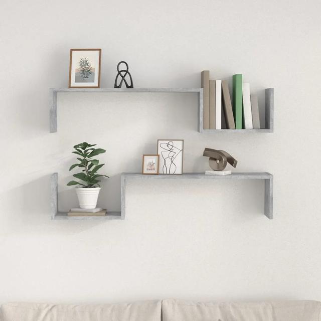 Loey 2 Piece Floating Shelf 17 Stories Finish: Concrete Grey on Productcaster.