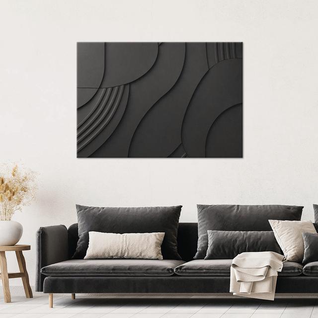 Canvas Print, Black Relief 3D - Wrapped Canvas Print Metro Lane Size: 80cm H x 120cm W on Productcaster.