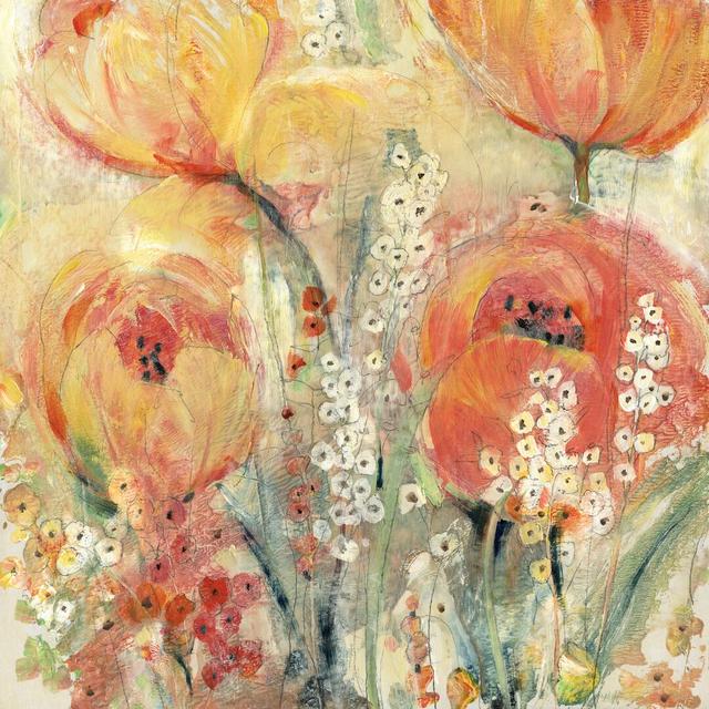 Spring Tulip Array II by Tim OToole - Wrapped Canvas Painting Rosalind Wheeler Size: 30cm H x 30cm W on Productcaster.