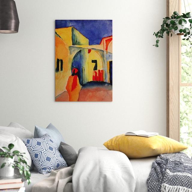 'View into a Lane' by August Macke Painting Print on Canvas East Urban Home Size: 76cm H x 50cm W on Productcaster.