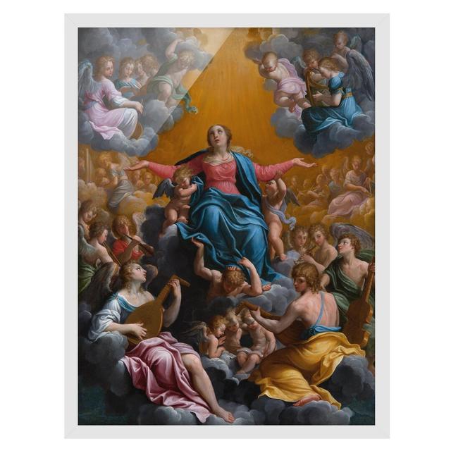 Assumption of Mary by Guido Reni - Picture Frame Painting Rosalind Wheeler Size: 40cm H x 30cm W x 2cm D, Frame Option: White Framed on Productcaster.