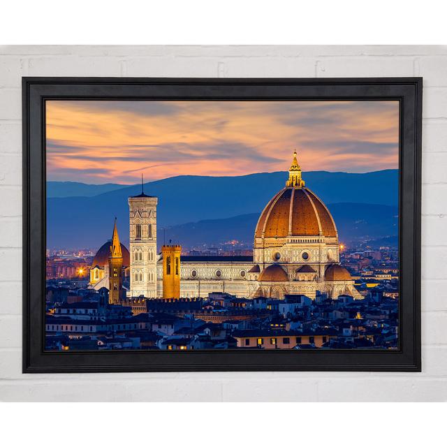 St Peter's Basilica Night Glow Framed Print Ebern Designs Size: 59.7cm H x 84.1cm W x 1.5cm D on Productcaster.