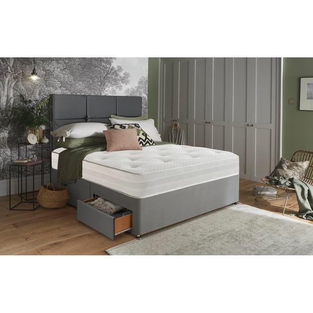 Maria Pocketsprung Divan Bed Set Silentnight Colour: Slate Grey, Base Type: No Drawer + Ottoman, Size: Super King (6') on Productcaster.