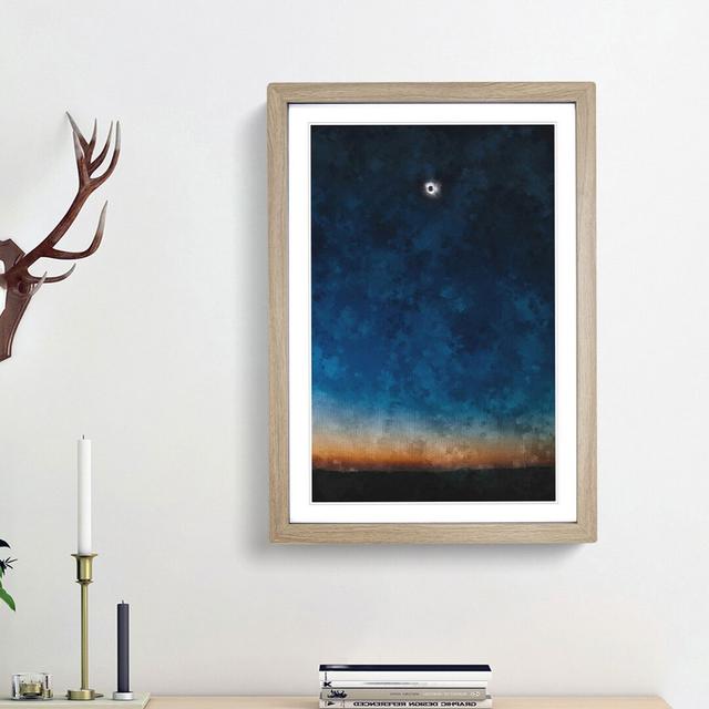 Total Eclipse of the Sun - Picture Frame Painting Print East Urban Home Size: 87cm H x 62cm W x 2cm D, Frame Option: Oak Framed on Productcaster.