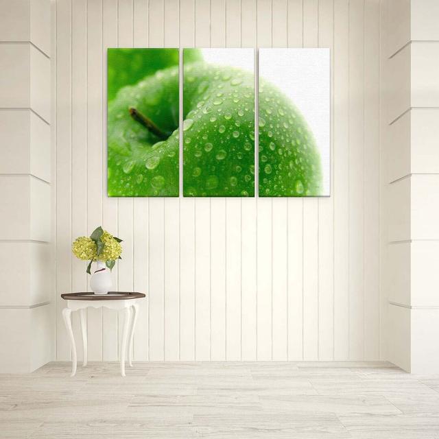 Apple 3 Piece Photographic Print on Canvas Set Ebern Designs Size: 80cm H x 120cm W x 2.5cm D on Productcaster.