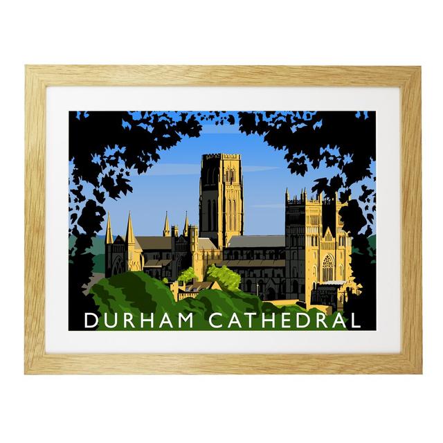 Durham Cathedral by Richard O'Neil - Print East Urban Home Size: 44 cm H x 54 cm W x 2.2 cm D, Format: Oak Wood Frame on Productcaster.