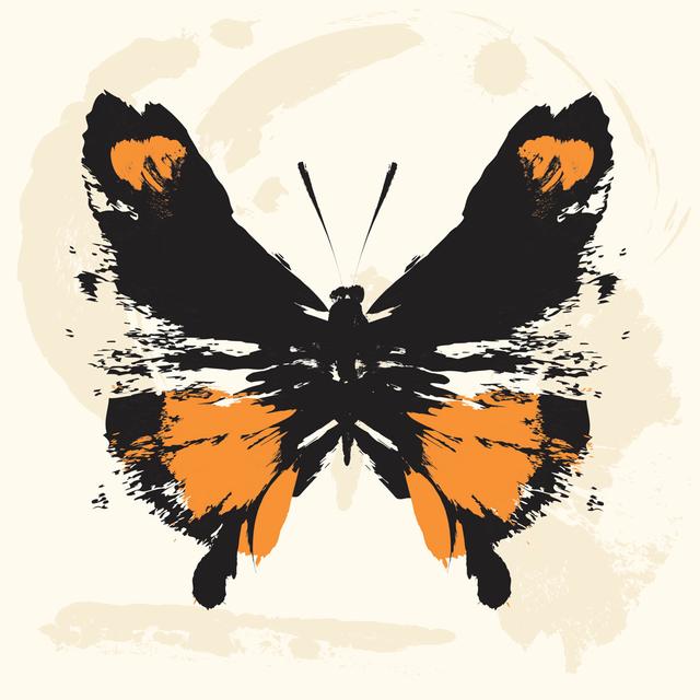 Butterfly by Astrolounge - No Frame Art Prints on Canvas Brambly Cottage Size: 76cm H x 76cm W on Productcaster.