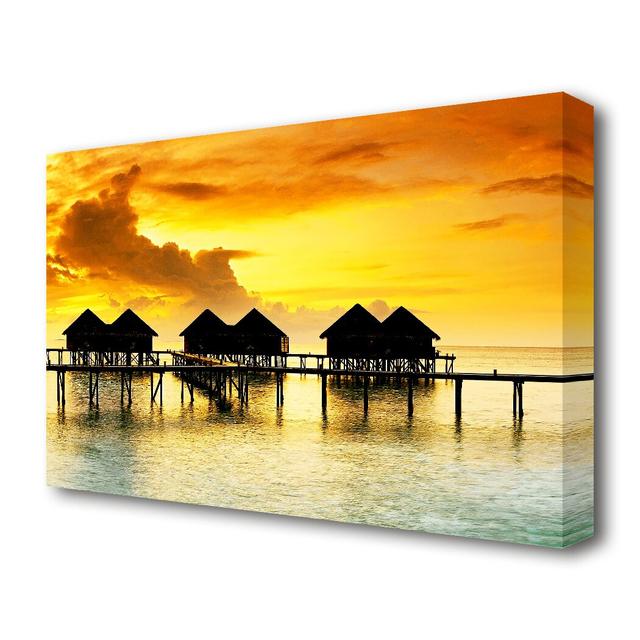 The Retreat For Lovers Seascape - Wrapped Canvas Photograph Print East Urban Home Size: 35.6 cm H x 50.8 cm W on Productcaster.