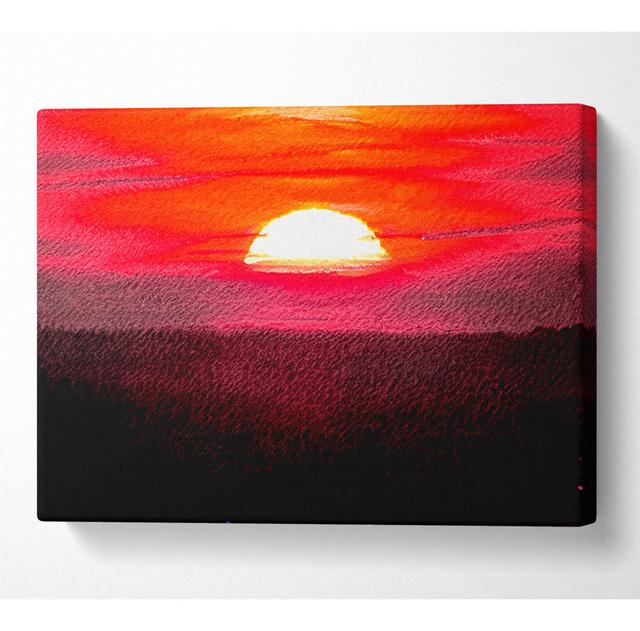 Pink Sunset Glaze - Wrapped Canvas Art Prints Latitude Run Size: 50.8cm H x 81.3cm W x 10cm D on Productcaster.