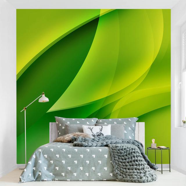 Strukturierte Fototapete Green Composition 2,88 m x 288 cm East Urban Home on Productcaster.