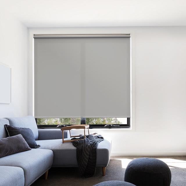 Cut to Size Cordless Room Darkening Roller Blind Symple Stuff Size: 190 cm L x 60 cm W, Finish: Grey on Productcaster.