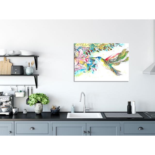 Hummingbird - Unframed Graphic Art on Glass Ophelia & Co. Size: 60cm H x 80cm W x 0.4cm D on Productcaster.