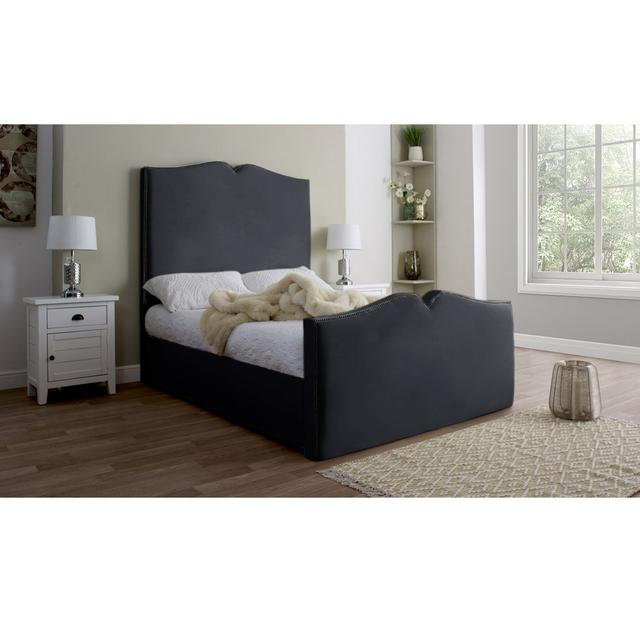 Annamolly Upholstered Bed Frame Rosalind Wheeler Colour: Steel, Size: Super King on Productcaster.