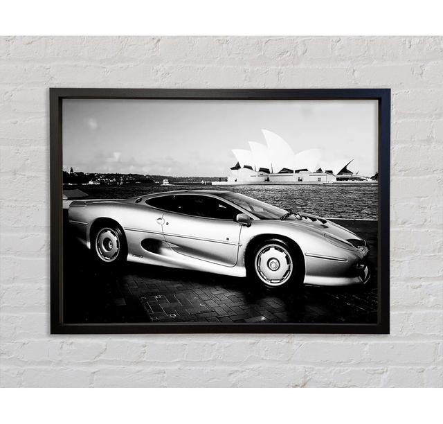 Ferrari Silver In Sydney - Single Picture Frame Art Prints on Canvas Bright Star Size: 100cm H x 141.4cm W x 3.3cm D on Productcaster.